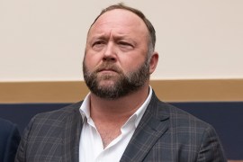 Conspiracy theorist Alex Jones owes approximately $1.5bn in damages to the families of those killed in the Sandy Hook mass shooting in 2012 [File: J Scott Applewhite/AP Photo]