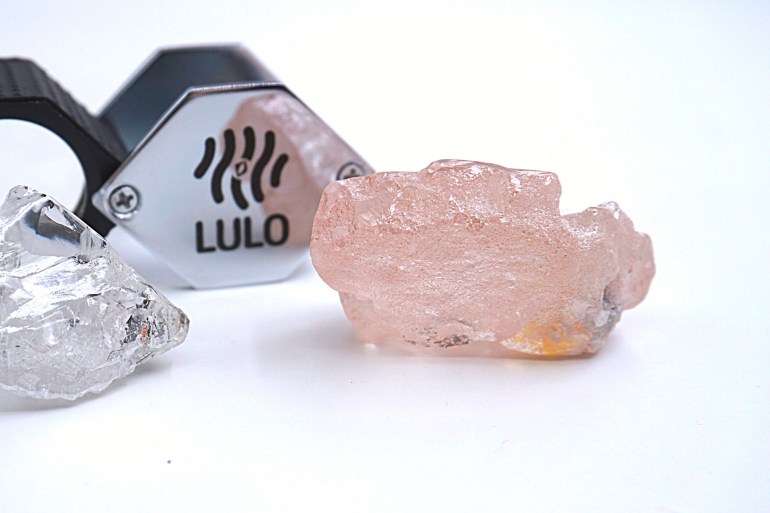 This photo supplied by Lucapa Diamond Company shows the 170 carat pink diamond