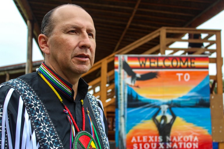 A photo of Alexis Nakota Sioux Chief Tony Alexis.