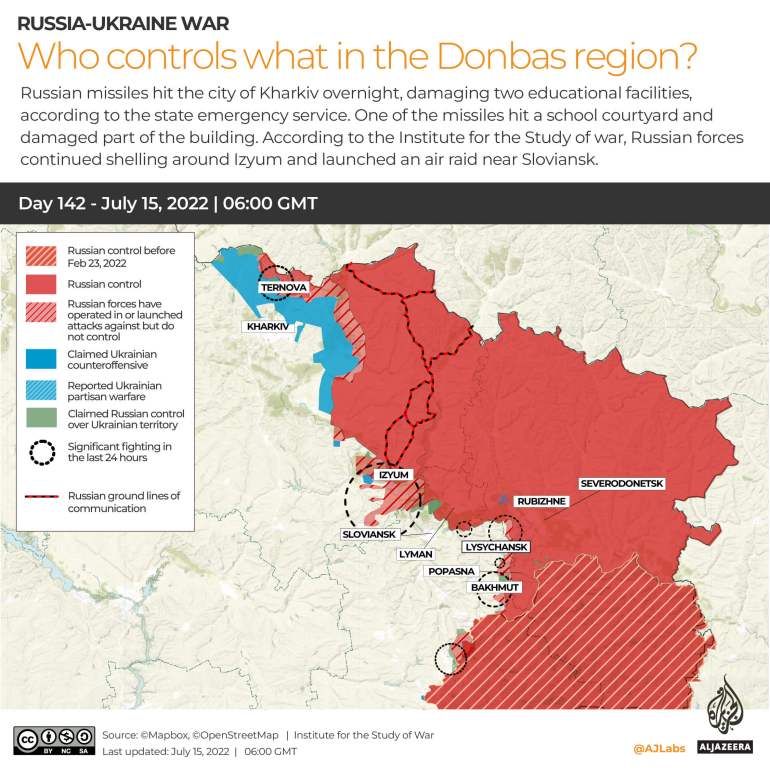 INTERACTIVE_UKRAINE_CONTROL MAP DAY142_July15_INTERACTIVE- WHO CONTROLS WHAT IN THE DONBAS