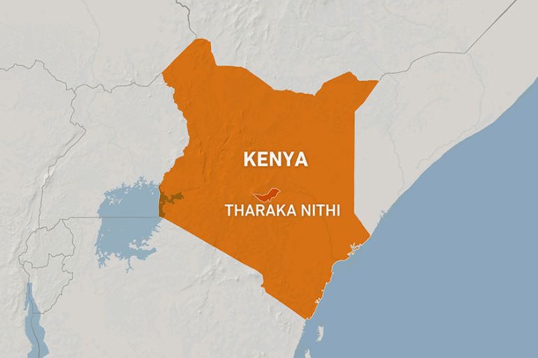 Map of Tharaka county, Kenya