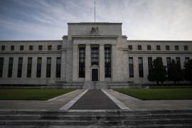 The US Federal Reserve&#39;s aggressive push to curb the hottest inflation in 40 years has convulsed financial markets as investors fret that tighter monetary policy will tip the United States economy into recession [File: Al Drago/Bloomberg]