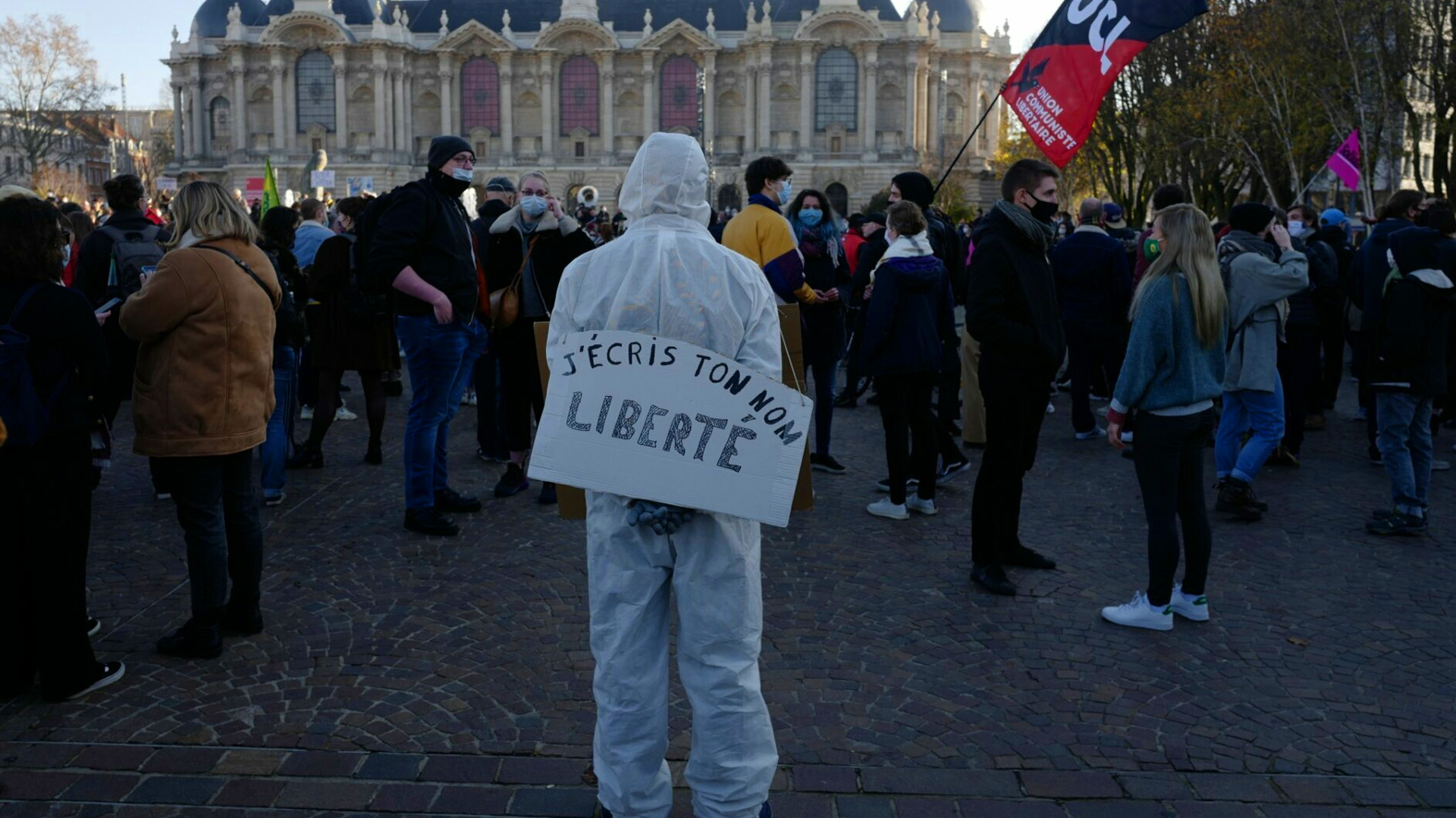 Протестующий во Франции с плакатом. Макрон протесты Украина. Protests in France Macron Victory. Европа Ньюс.