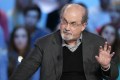 In this file photo taken on November 16, 2012, British author Salman Rushdie takes part in the TV show.