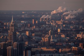 Moscow skyline.