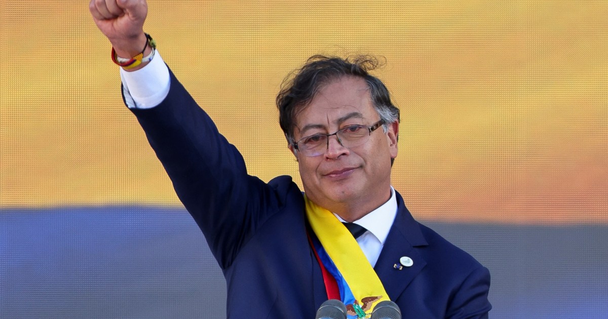 Gustavo Petro: Ex-rebel fighter sworn in as Colombia’s president | Politics News