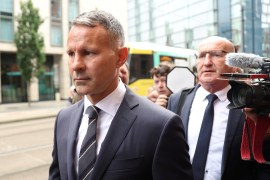Former Manchester United footballer Ryan Giggs arrives at Manchester Crown Court in Manchester