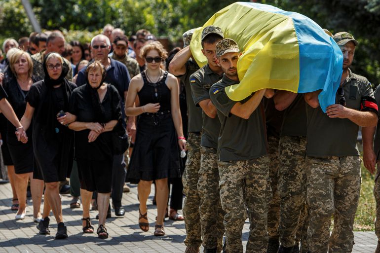 Funeral of Ukrainian serviceman Vitalii Petiushko in Uzhhorod