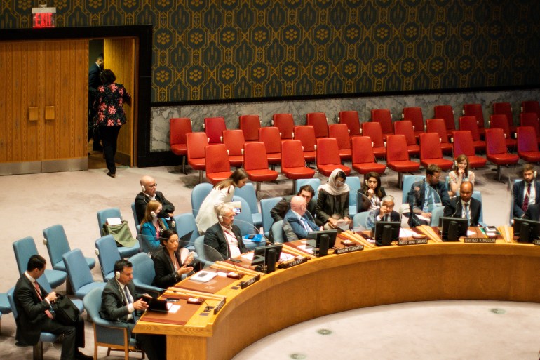 Members of the UN Security Council hold an emergency meeting on the situation in Gaza