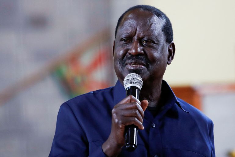 Kenya's opposition leader Raila Odinga, of the Azimio La Umoja (Declaration of Unity)
