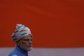 Modi has regularly paid his respects to Gandhi&#39;s legacy but has refrained from weighing in on the campaign to rehabilitate his killer [ile: Adnan Abidi/Reuters]