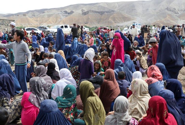 Displaced Afghan families