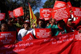 South Africa trade unions strike