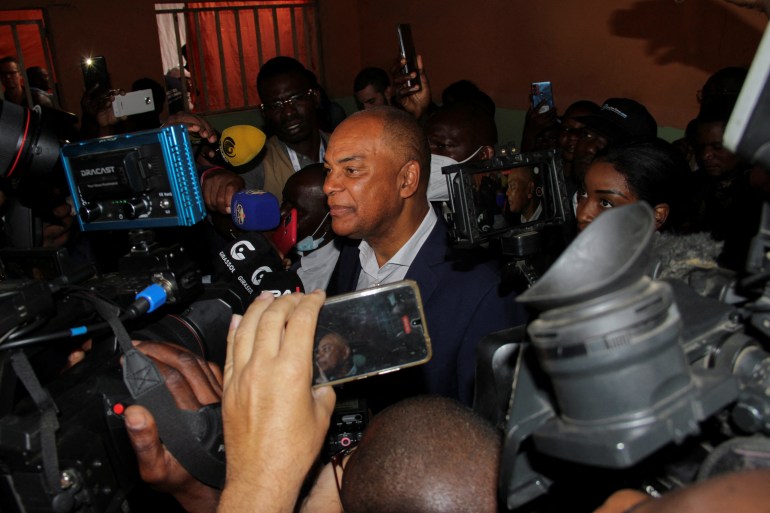 Adalberto Costa Junior, leader of Angola's main opposition party UNITA after casting his vote in Luanda,