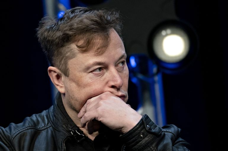 Elon Musk, founder of SpaceX and chief executive officer of Tesla Inc, listens during a discussion at the Satellite 2020 Conference in Washington, DC, US.