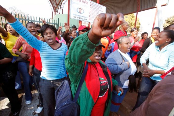 Hospital workers protest in South Africa