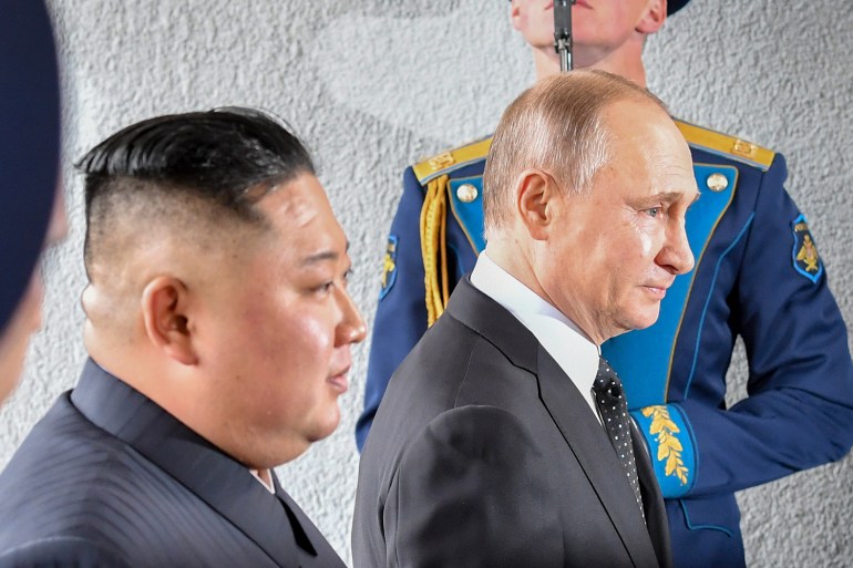 Russian President Vladimir Putin and North Korea’s leader Kim Jong Un