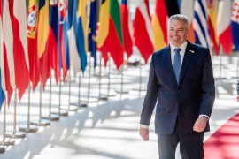 Austrian Chancellor Karl Nehammer attends meeting of EU leaders to discuss Ukraine, energy and food security in May [Geert Vanden Wijngaert/The Associated Press]