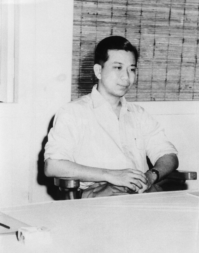 A portrait of Malaysian communist leader Chen Bing from 1956