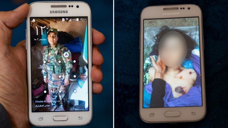 Photos of Aziz Gul, a teenage girl who was murdered in Afghanistan