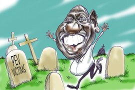 Kenya&#39;s President-elect William Ruto was accused of crimes against humanity over post-election violence following the 2007 vote. (Cartoon: Patrick Gathara)