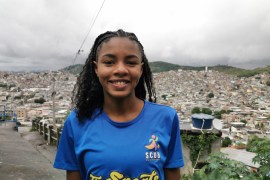 Jessica coaches football on Saturday mornings in Rio [Luana Ferreira/Al Jazeera]