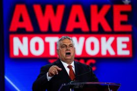 Hungarian Prime Minister Viktor Orban speaks at the Conservative Political Action Conference in Dallas, Texas.
