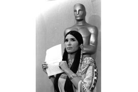 Sacheen Littlefeather at the 1973 Academy Awards ceremony.
