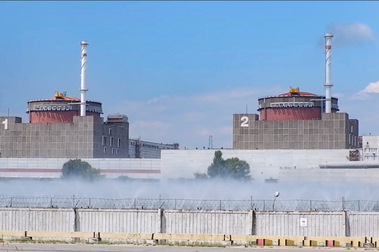 A general view of the Zaporizhzhia nuclear power plant.
