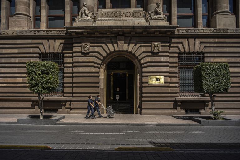 The Bank of Mexico (Banxico) in Mexico City, Mexico