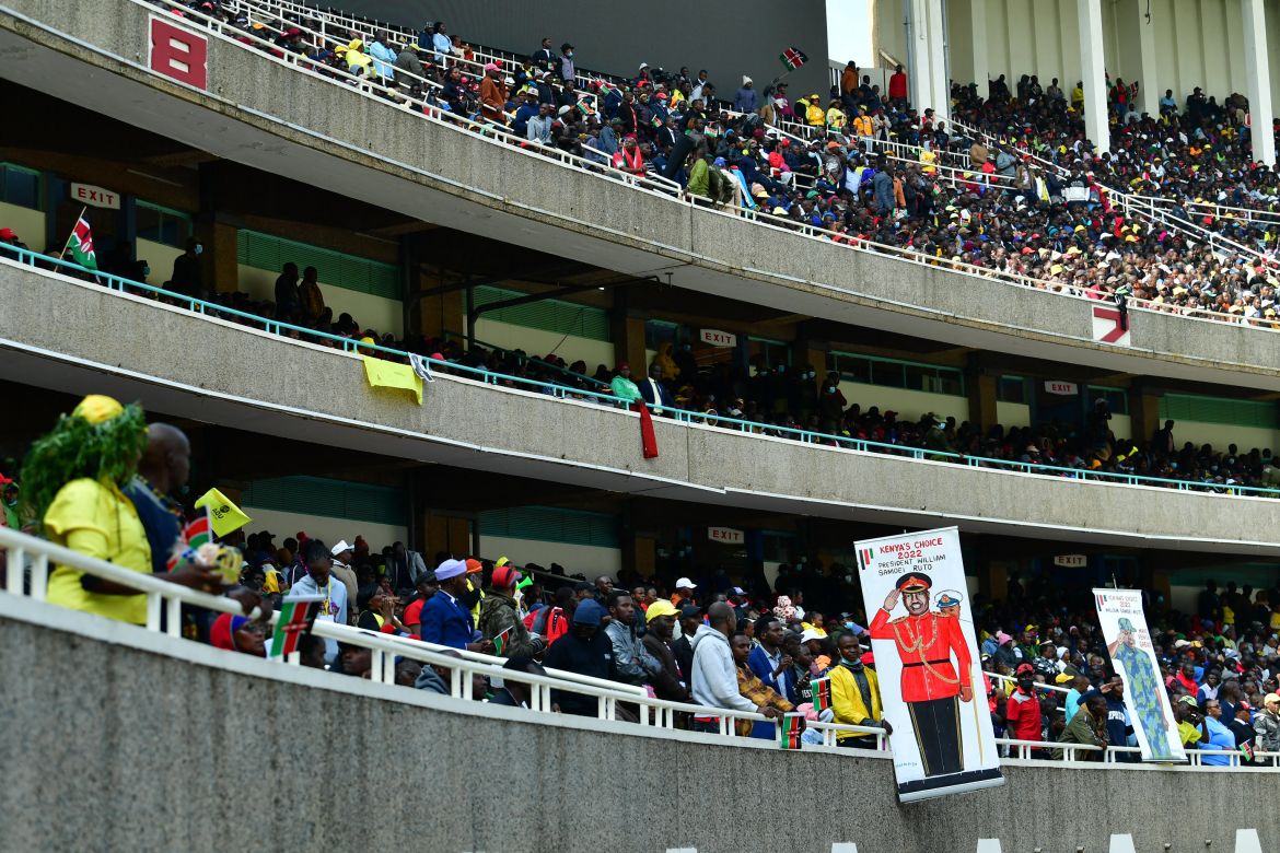Supporters of Kenya President elect William Ruto