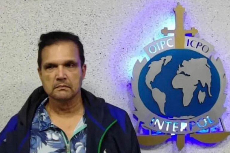 Image on the Instagram account of Interpol Venezuela shows Malaysian fugitive Leonard Glenn Francis, known as "Fat Leonard", after his capture in Venezuela on September 21, 2022.