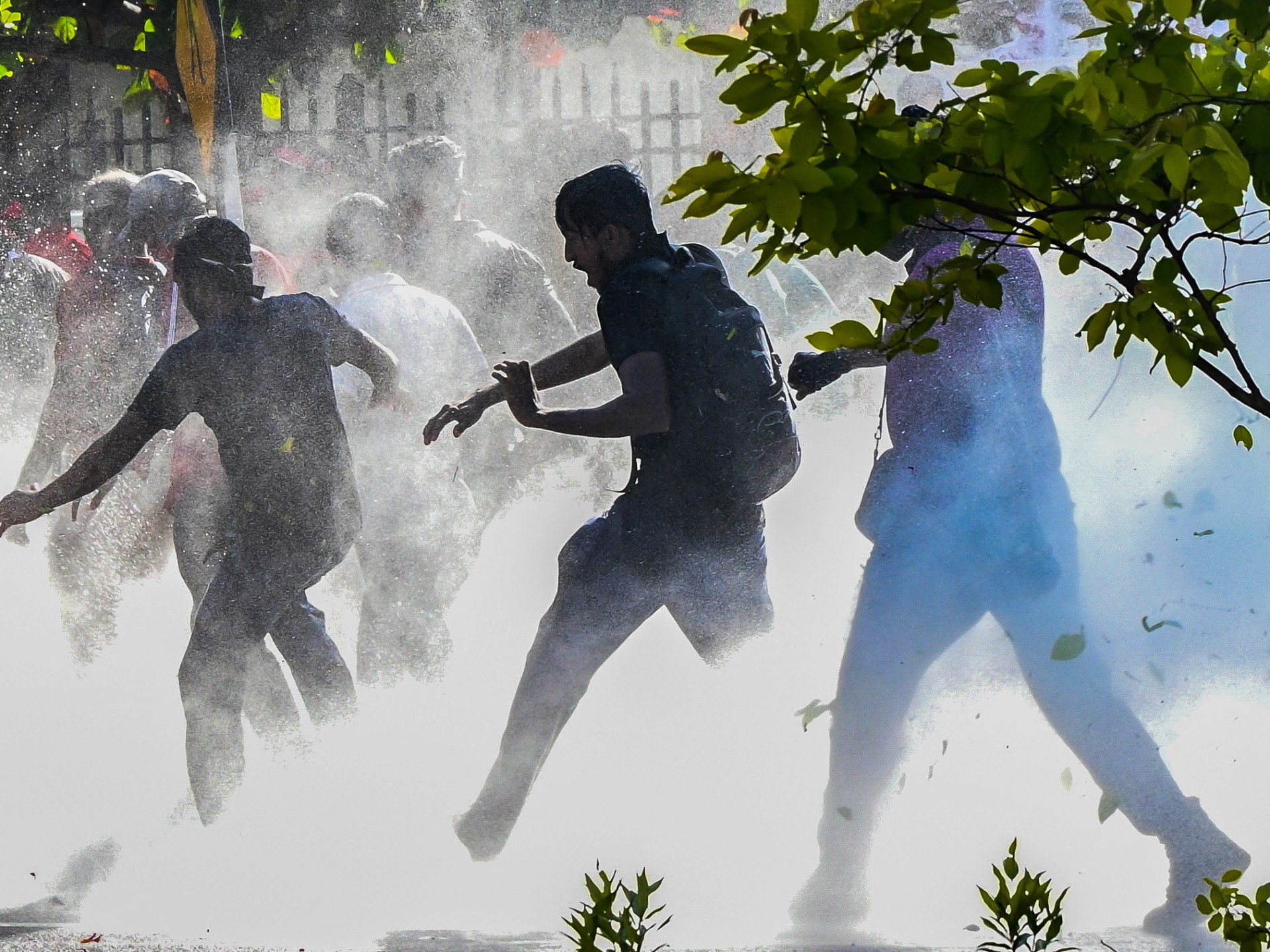 Tear gas, water cannon fired on protesting Sri Lankan students