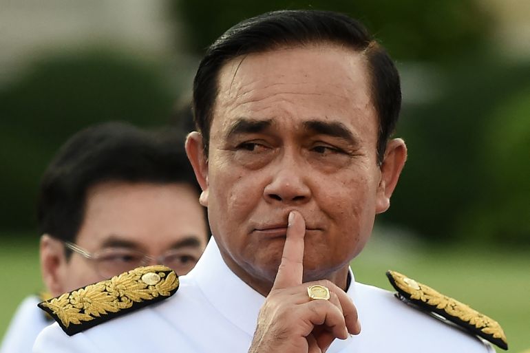 Thailand's Constitutional Court has ruled that Prime Minister Prayuth Chan-ocha can continue is office and had not exhausted his term limit [File: Lillian Suwanrumpha/AFP]
