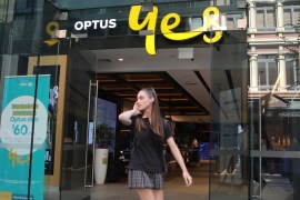 Optus shop in Sydney, Australia.