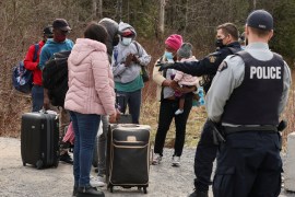 Asylum seekers at US-Canada border
