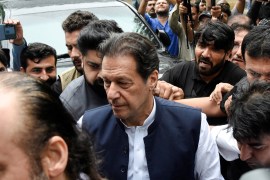 Separately last month, the same court also dropped &#39;terrorism&#39; charges against the former prime minister for his remarks during the same Islamabad rally [File: Waseem Khan/Reuters]
