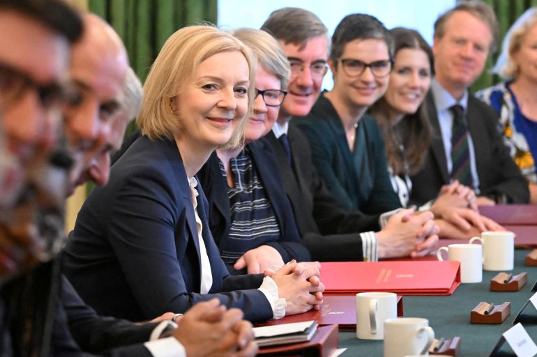 British Prime Minister Liz Truss holds her first cabinet meeting at the 10 Downing Street in London