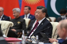 Xi has been absent from the public eye since he returned to China from a summit in Uzbekistan, driving unsubstantiated speculations of military coups in Beijing [File: Foreign Ministry of Uzbekistan/Handout via Reuters]