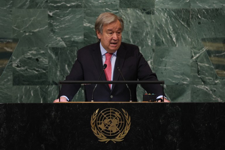 antonio guterres addresses the UN general assembly