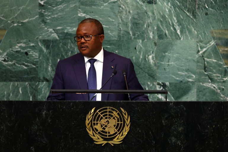 Le président de la Guinée-Bissau et chef de la CEDEAO Umaro Sissoco Embalo s'est adressé à la 77e session de l'Assemblée générale des Nations Unies au siège de l'ONU.