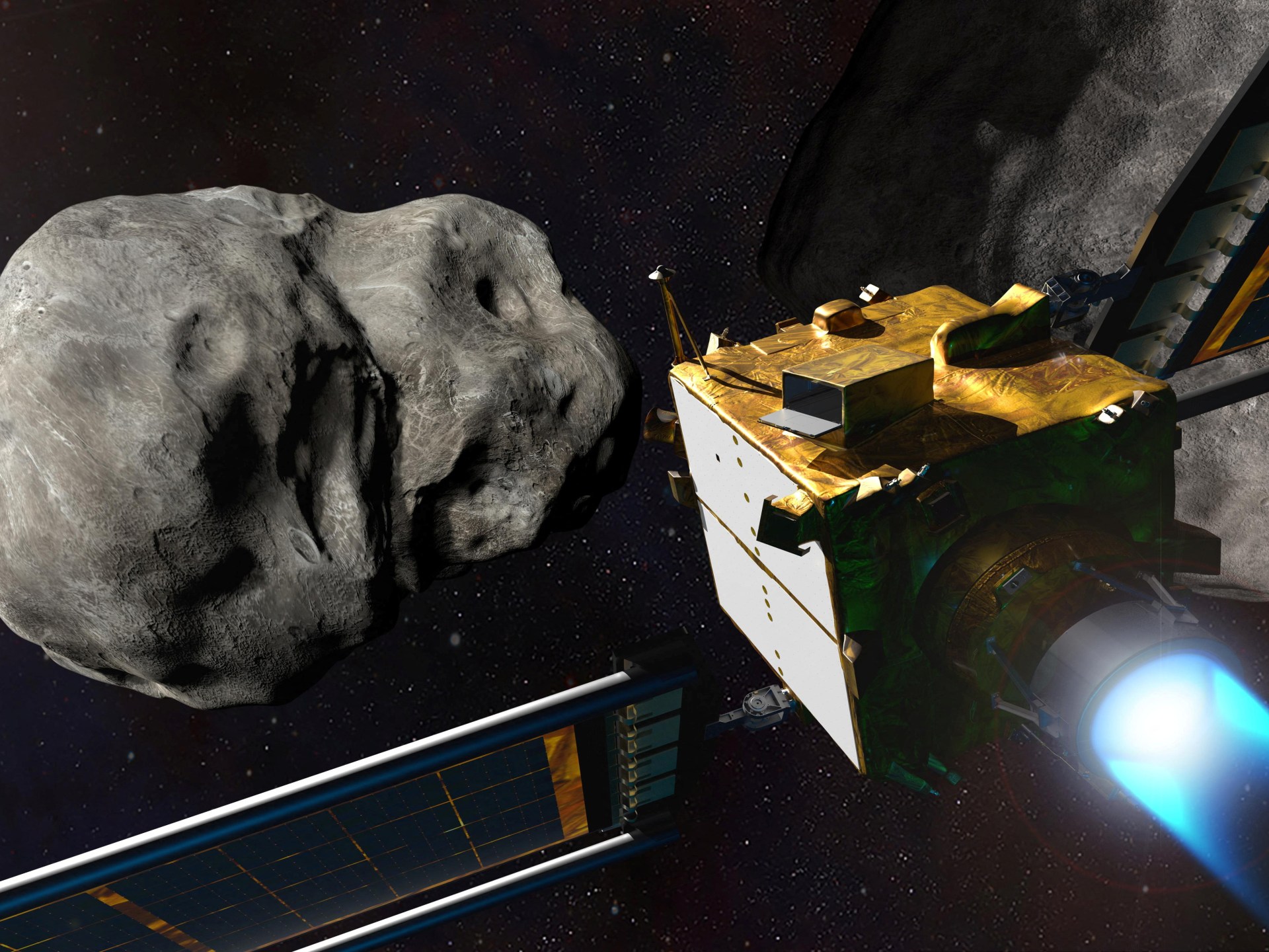 NASA spacecraft collides with asteroid in planetary defence test | Space  News | Al Jazeera