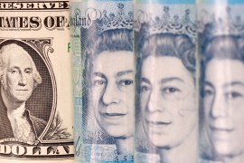 British pound and the US dollar bill.