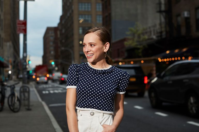 In this June 9, 2021 photo, Shira Haas poses for a portrait in New York. (Photo by Matt Licari/Invision/AP)