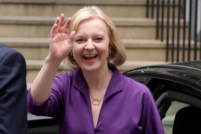 Liz Truss arrives at Conservative Central Office in Westminster after winning the Conservative Party leadership contest in London
