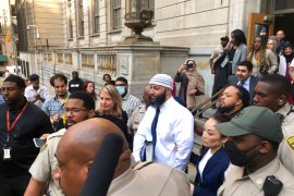 Adnan Syed leaves a courthouse in September