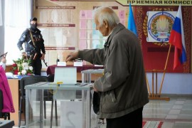 The annexation votes took place in Donetsk, Luhansk, Zaporizhia and Kherson – territories that make up about 15 percent of Ukraine&#39;s total landmass [AP]