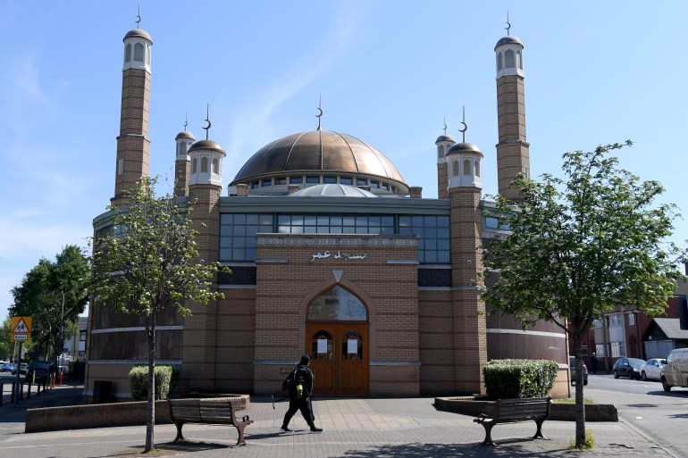 A general view of Masjid Umar Mosque during the holy month of Ramadan on April 24, 2020 in Leicester, England. The British government has extended the lockdown restrictions first introduced on March 23 that are meant to slow the spread of COVID-19. [Ross Kinnaird/Getty Images]