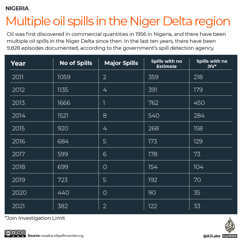 تسرب النفط في دلتا النيجر