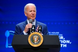 US President Joe Biden said in case of any price increases at the pump, he will ask federal officials to check for &#39;price gauging&#39; [File: Evan Vucci/AP Photo]